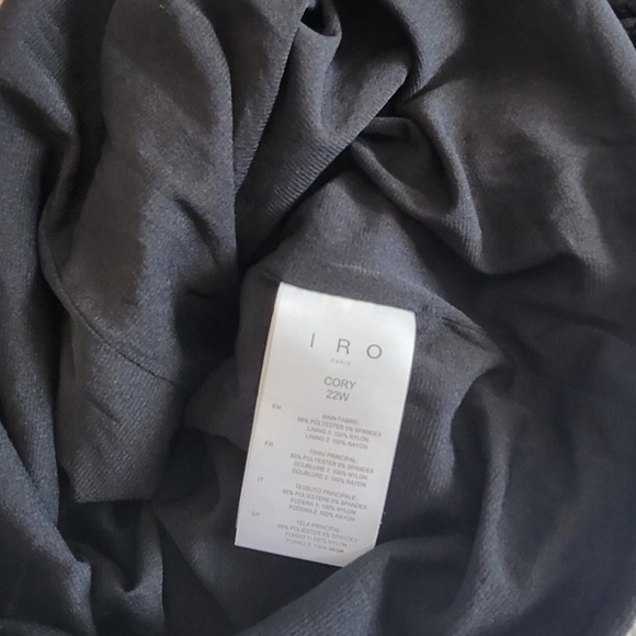 🆕️ IRO Cory Ruched Cloqué Mini Dress in Black - Picture 11 of 16